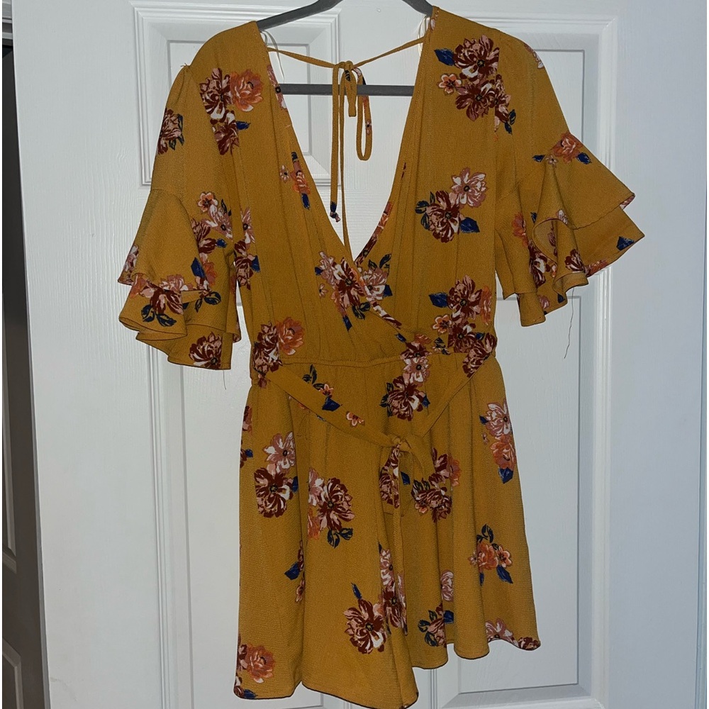 Yellow Floral Romper